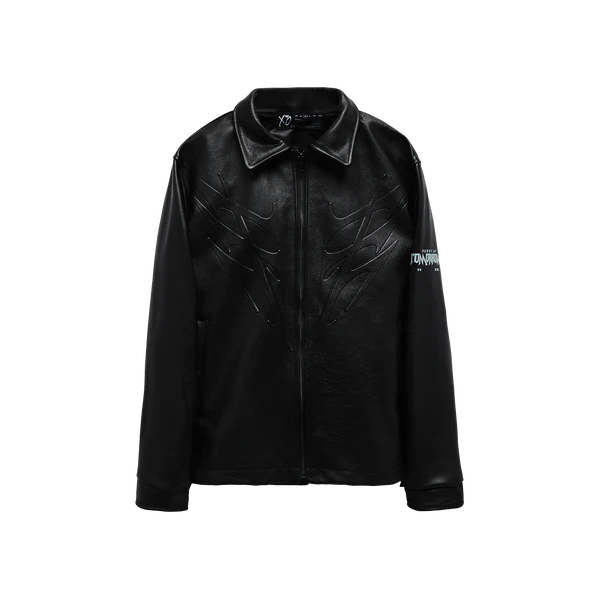 The Weeknd - Spiked Logo Premium Leather Jacket